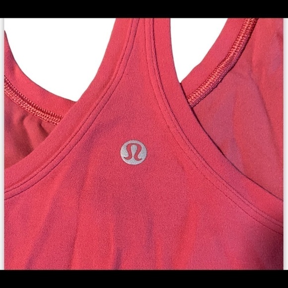 Lululemon Pink T-Back Stretch Racerback Active Yoga Run Workout Top Women's S-M - Picture 6 of 9
